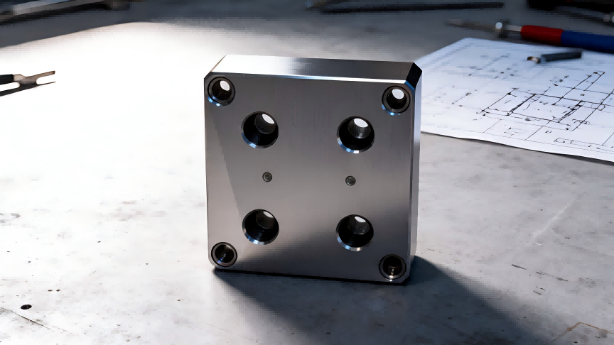 上下盖螺钉工装厚板版 | 尼龙花形腔五轴CNC加工 | 深沉头孔精密加工 | 苏州非标零件加工 | 莱图加